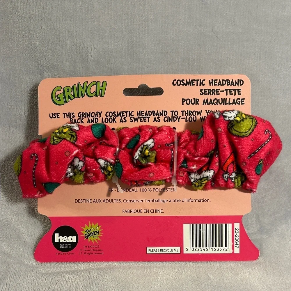 Grinch Cosmetic Headband NWOT